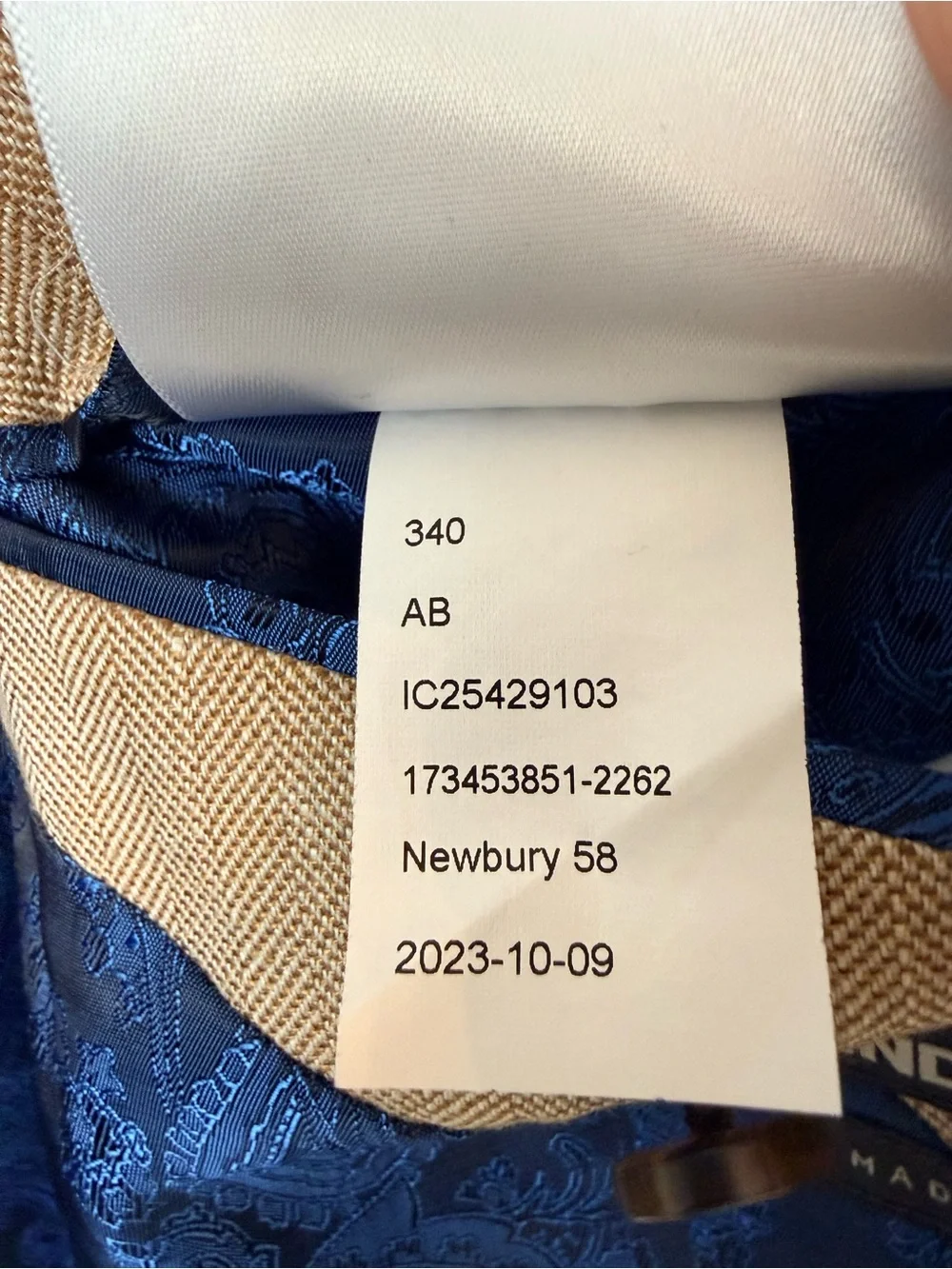 Indochino Newbury 58 Blazer NWT Wool Linen Blend‎ ~46R